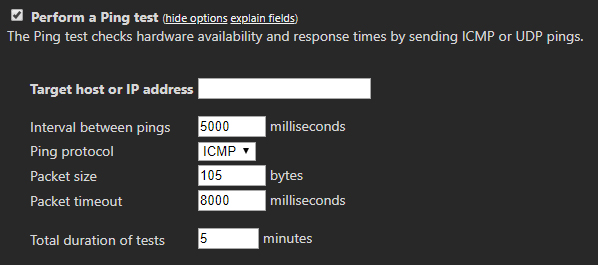 custom ping