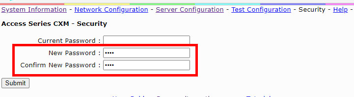 ncs device new password