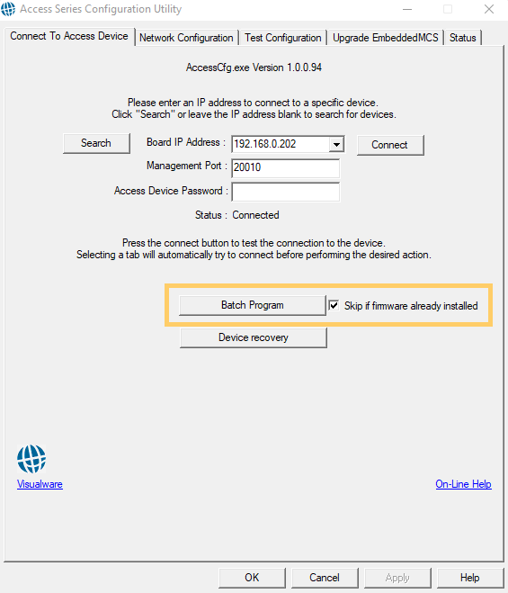 batch firmware upgrade
