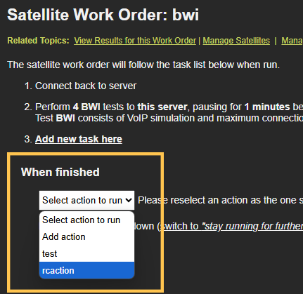 Add action to work order