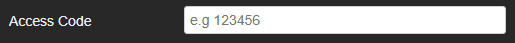 Access code input