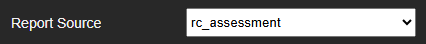 Report source dropdown