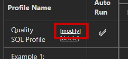 Modify profile link
