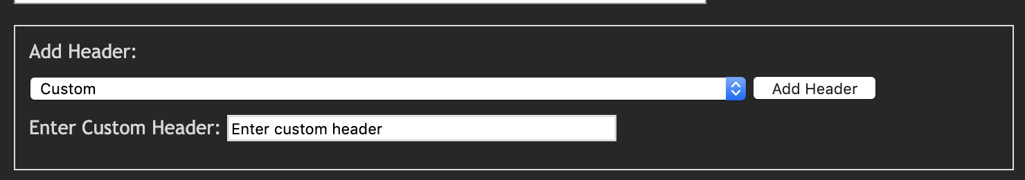 Custom header in MCS