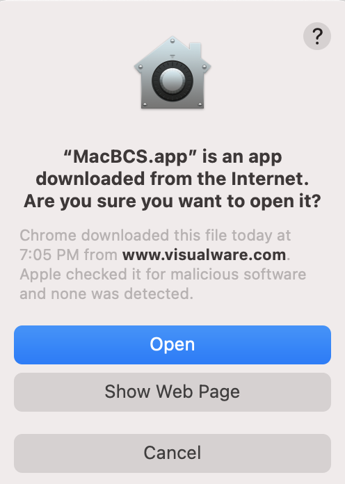 macOS security warning