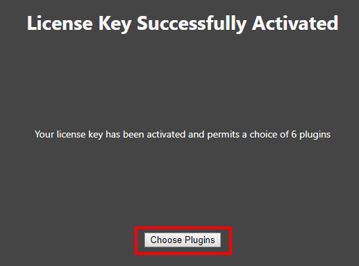Choose plugins button