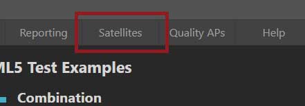 Satellites tab