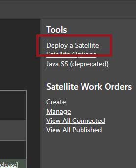 Deploy Satellite link