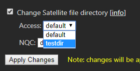 Change file directory options