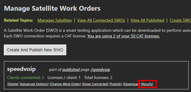 Results link for SWO
