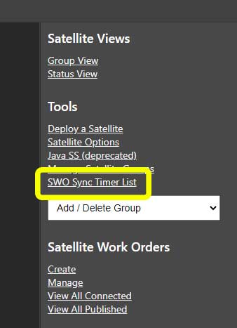 SWO Sync Timer List link