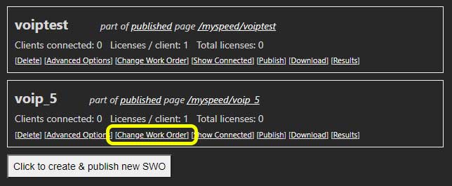 Change Workload link