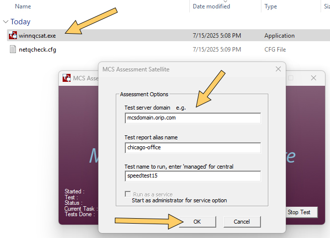 Windows satellite app settings window