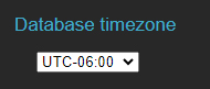 Database timezone settings