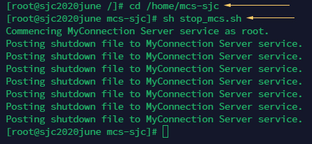 Browse to MCS directory and stop the service