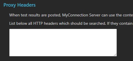 Proxy header configuration
